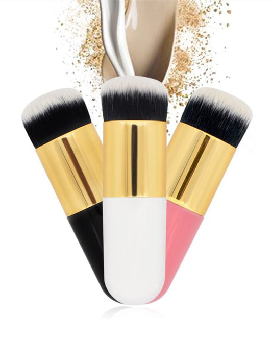 Chubby Pier Foundation Brush Flat Cream  Makeup Brushes Professional Cosmetic Makeup Brush – 2 Pcs