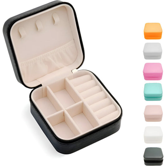 Mini Jewelry Organizer – Stylish and Portable Compact Storage Box for Rings, Earrings, and Necklaces